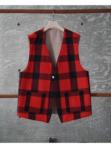 Mens plaid deals wool vest